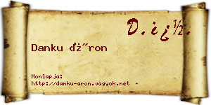 Danku Áron névjegykártya